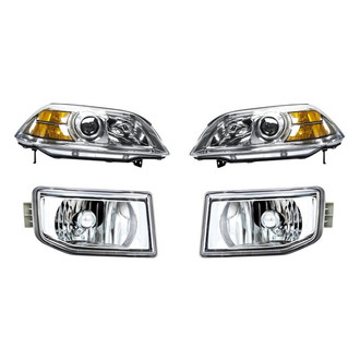 Replacement - 4-Piece Kit (Driver and Passenger Side Headlights, Driver and Passenger Side Fog Lights) (Standard Line)