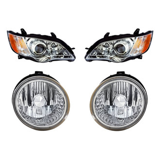 Replacement - 4-Piece Kit (Driver and Passenger Side Headlights, Driver and Passenger Side Fog Lights) (Standard Line)