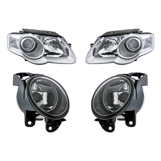 Replacement - 4-Piece Kit (Driver and Passenger Side Headlights, Driver and Passenger Side Fog Lights) (Standard Line)