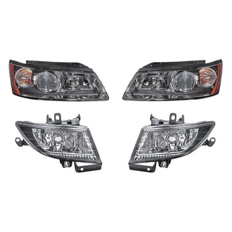 Replacement - 4-Piece Kit (Driver and Passenger Side Headlights, Driver and Passenger Side Fog Lights) (Standard Line)