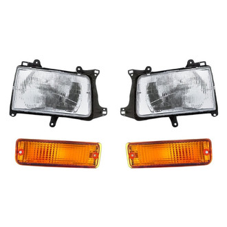 Replacement - 4-Piece Kit (Driver and Passenger Side Headlights, Driver and Passenger Side Turn Signal/Parking Lights) (Standard Line)