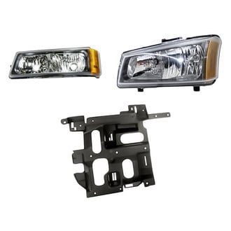 Replacement - 3-Piece Kit (Driver Side Headlight, Driver Side Headlight Support, Driver Side Turn Signal/Parking Light) (Standard Line)