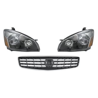 Replacement - 3-Piece Kit (Driver and Passenger Side Headlights, Grille) (Standard Line)