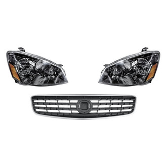 Replacement - 3-Piece Kit (Driver and Passenger Side Headlights, Grille) (Standard Line)