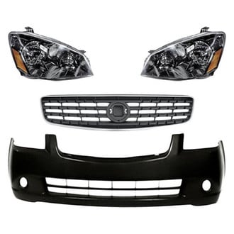 Replacement - 4-Piece Kit (Driver and Passenger Side Headlights, Front Bumper Cover, Grille) (Standard Line)