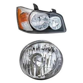 Replacement - 2-Piece Kit (Passenger Side Headlight, Passenger Side Fog Light) (Standard Line)