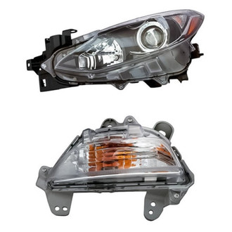 Replacement - 2-Piece Kit (Driver Side Headlight, Driver Side Turn Signal/Corner Light) (Standard Line)