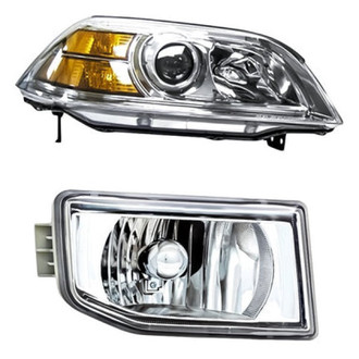 Replacement - 2-Piece Kit (Passenger Side Headlight, Passenger Side Fog Light) (Standard Line)