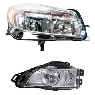 Replacement - 2-Piece Kit (Passenger Side Headlight, Passenger Side Fog Light) (Standard Line)