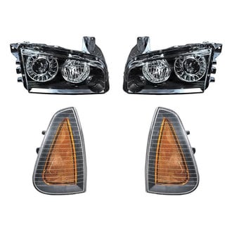Replacement - 4-Piece Kit (Driver and Passenger Side Headlights, Driver and Passenger Side Turn Signal/Corner Lights) (Standard Line)
