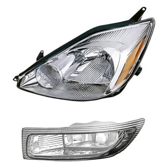 Replacement - 2-Piece Kit (Driver Side Headlight, Driver Side Fog Light) (Standard Line)