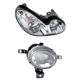 Replacement - 2-Piece Kit (Passenger Side Headlight, Passenger Side Fog Light) (Standard Line)