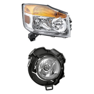 Replacement - 2-Piece Kit (Passenger Side Headlight, Passenger Side Fog Light) (Standard Line)