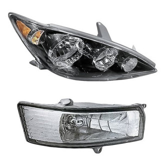 Replacement - 2-Piece Kit (Passenger Side Headlight, Passenger Side Fog Light) (Standard Line)
