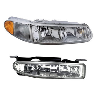Replacement - 2-Piece Kit (Passenger Side Headlight, Passenger Side Fog Light) (Standard Line)