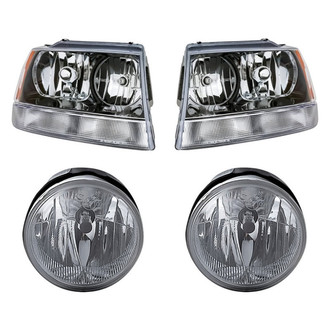 Replacement - 4-Piece Kit (Driver and Passenger Side Headlights, Driver and Passenger Side Fog Lights) (Standard Line)