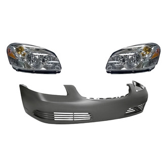 Replacement - 3-Piece Kit (Driver and Passenger Side Headlights, Front Bumper Cover)