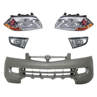 Replacement - 5-Piece Kit (Driver and Passenger Side Headlights, Front Bumper Cover, Driver and Passenger Side Fog Lights) (Standard Line)