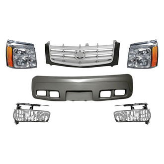Replacement - 6-Piece Kit (Driver and Passenger Side Headlights, Front Bumper Cover, Grille, Driver and Passenger Side Fog Lights) (Standard Line)