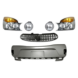 Replacement - 6-Piece Kit (Driver and Passenger Side Headlights, Front Bumper Cover, Grille, Driver and Passenger Side Fog Lights) (Standard Line)
