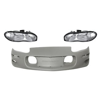 Replacement - 3-Piece Kit (Driver and Passenger Side Headlights, Front Bumper Cover) (Standard Line)
