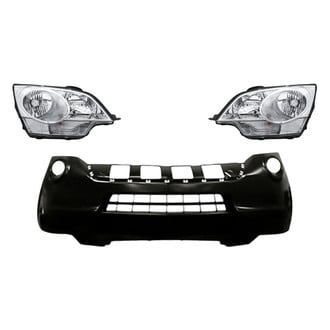 Replacement - 3-Piece Kit (Driver and Passenger Side Headlights, Front Bumper Cover) (Standard Line)