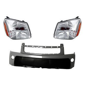 Replacement - 3-Piece Kit (Driver and Passenger Side Headlights, Front Bumper Cover) (Standard Line)