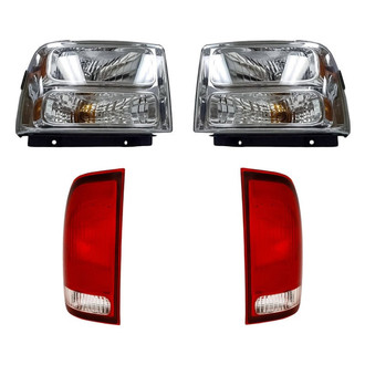 Replacement - 4-Piece Kit (Driver and Passenger Side Headlights, Driver and Passenger Side Tail Lights) (Standard Line)