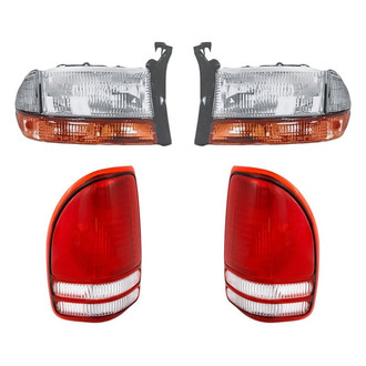 Replacement - 4-Piece Kit (Driver and Passenger Side Headlights, Driver and Passenger Side Tail Lights) (Standard Line)