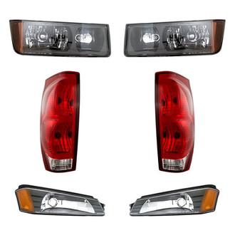 Replacement - 6-Piece Kit (Driver and Passenger Side Headlights, Driver and Passenger Side Tail Lights, Driver and Passenger Side Turn Signal/Parking Lights) (Standard Line)