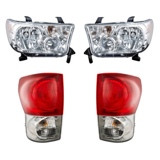 Replacement - 4-Piece Kit (Driver and Passenger Side Headlights, Driver and Passenger Side Tail Lights) (Standard Line)