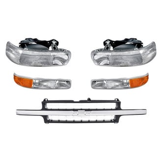 Replacement - 5-Piece Kit (Driver and Passenger Side Headlights, Grille, Driver and Passenger Side Turn Signal/Parking Lights) (Standard Line)