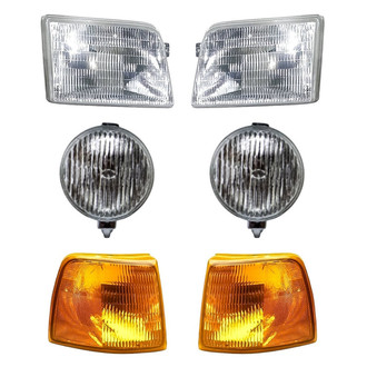 Replacement - 6-Piece Kit (Driver and Passenger Side Headlights, Driver and Passenger Side Fog Lights, Driver and Passenger Side Turn Signal/Corner Lights) (Standard Line)