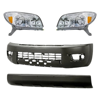 Replacement - 4-Piece Kit (Driver and Passenger Side Headlights, Front Bumper Cover, Front Lower Bumper Valance) (Standard Line)