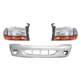 Replacement - 3-Piece Kit (Driver and Passenger Side Headlights, Front Bumper Cover) (Standard Line)