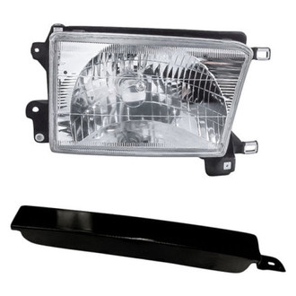 Replacement - 2-Piece Kit (Passenger Side Headlight, Front Passenger Side Bumper Grille Filler) (Standard Line)
