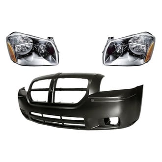 Replacement - 3-Piece Kit (Driver and Passenger Side Headlights, Front Bumper Cover) (Standard Line)