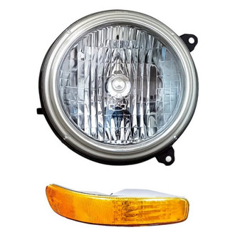 Replacement - 2-Piece Kit (Passenger Side Headlight, Passenger Side Turn Signal/Parking Light) (Standard Line)