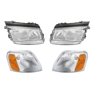 Replacement - 4-Piece Kit (Driver and Passenger Side Headlights, Driver and Passenger Side Turn Signal/Corner Lights) (Standard Line)