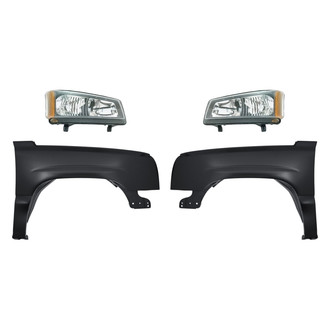 Replacement - 4-Piece Kit (Driver and Passenger Side Headlights, Driver and Passenger Side Fenders) (Standard Line)