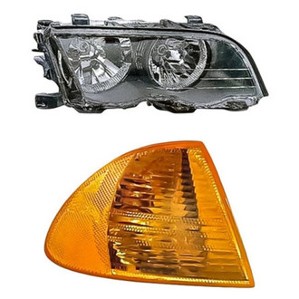 Replacement - 2-Piece Kit (Passenger Side Headlight, Passenger Side Turn Signal/Corner Light) (Standard Line)