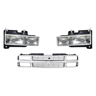 Replacement - 3-Piece Kit (Driver and Passenger Side Headlights, Grille) (Standard Line)