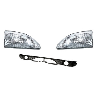 Replacement - 3-Piece Kit (Driver and Passenger Side Headlights, Header Panel) (Standard Line)