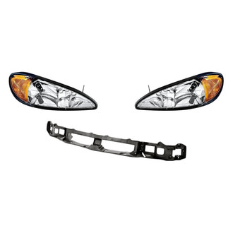 Replacement - 3-Piece Kit (Driver and Passenger Side Headlights, Header Panel) (Standard Line)