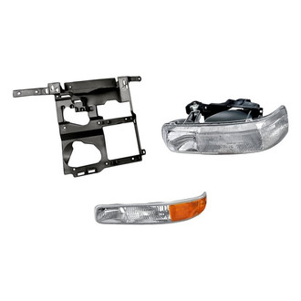 Replacement - 3-Piece Kit (Driver Side Headlight, Driver Side Headlight Support, Driver Side Turn Signal/Parking Light) (Standard Line)