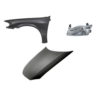 Replacement - 3-Piece Kit (Driver Side Headlight, Front Driver Side Fender, Hood Panel) (Standard Line)