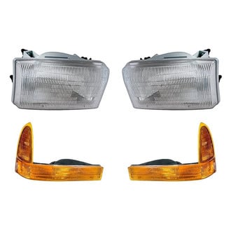 Replacement - 4-Piece Kit (Driver and Passenger Side Headlights, Driver and Passenger Side Turn Signal/Parking Lights) (Standard Line)