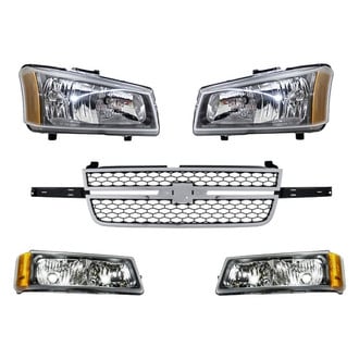 Replacement - 5-Piece Kit (Driver and Passenger Side Headlights, Grille, Driver and Passenger Side Turn Signal/Parking Lights) (Standard Line)