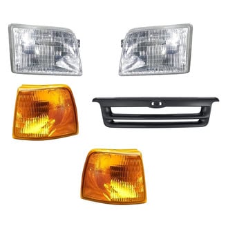 Replacement - 5-Piece Kit (Driver and Passenger Side Headlights, Grille, Driver and Passenger Side Turn Signal/Corner Lights) (Standard Line)