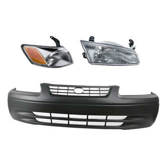 Replacement - 3-Piece Kit (Passenger Side Headlight, Front Bumper Cover, Passenger Side Turn Signal/Corner Light) (Standard Line)